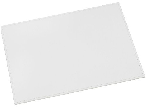 Läufer 38080 Scala Schreibtischunterlage, 45x65 cm, naturgenarbtes Rindsleder, weiß, Handgefertigt aus Echtleder in Deutschland, Schreibunterlage aus Leder