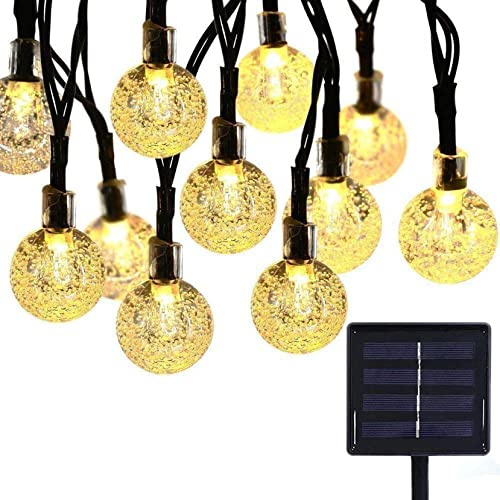 Catene Luminose Solare, KEEDA 30 LED Stringa Luci Solari Impermeabili Decorative illuminazione Esterni per Festa, Giardino, Natale (Bianco Caldo)
