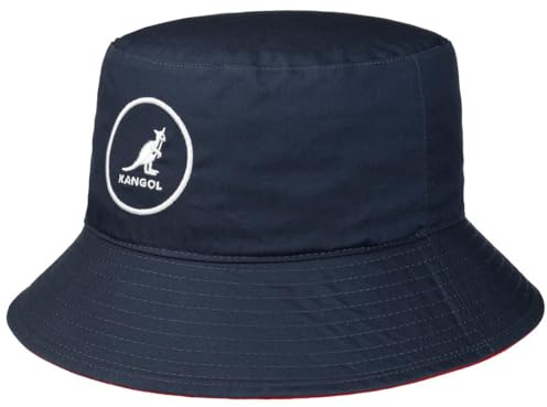 Kangol Cotton Bucket Hat Baumwollhut Hut Fischerhut Anglerhut Stoffhut Damen/Herren - Outdoorhut mit Futter Winter Frühling-Sommer Herbst-Winter - M (56-57 cm) blau