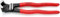 Knipex Pince coupante de devant pour boulons à forte démultiplication noire atramentisée, gainées en plastique 200 mm (carte LS/blister) 61 01 200 SB