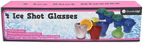 Thumbs Up ICESHOTGLASS Ice Shot Gläser, 4-er Pack, Kunststoff, weiß, 26,5 x 7 x 7 cm