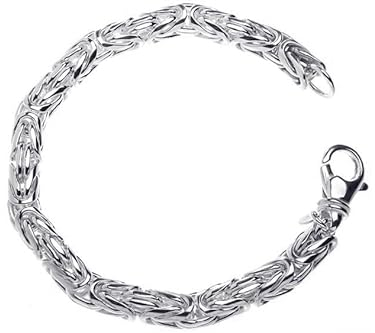 Königskette Armband, rund 8mm - Länge 24cm, 925 Silber