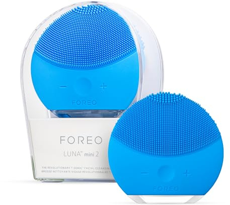 FOREO LUNA mini 2 Gesichtsreinigungsbürste | Travel | Elektrisches Gesichtsmassagegerät | Alle Hauttypen Ultrahygienische Skincare | Einfache Gesichtsreinigung | Elektrischer Silikon-Gesichtsreiniger