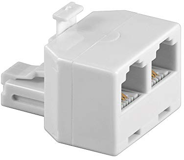 Goobay 93050 T-adaptateur ISDN - Prise RJ11/RJ14 (6P4C) > 2 prises femelles RJ11/RJ14 (6P4C)