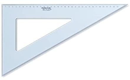 Staedtler Mars - Squadra 30 60 Gradi per Disegno Tecnico, Squadre da Disegno con Angoli Smussati e Bordo Righello, Squadretta 30 60 Gradi Resistente per Cancelleria Scuola e Materiale Scolastico