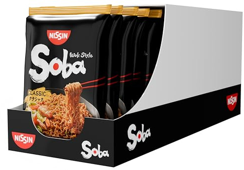 Nissin Bag Noodles Soba – Classic, 9er Pack, Wok Style Instant-Nudeln japanischer Art mit Yakisoba-Sauce, schnelle Zubereitung, asiatisches Essen (9 x 109 g) | Klassisch-würziger Yakisoba-Geschmack, blitzschnell zubereitet und die perfekte Basis für deine Wok Style Gerichte.