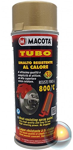 Macota - Gold-Lack-Spray für hohe Temperaturen, Bremsen, Auspuff, Bremssättel, 400 ml