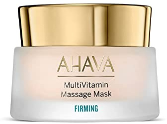 AHAVA Straffende MultiVitamin Massage-Maske - Mit Anti-Aging Vitamin C, Pro B5, B3, D & Speziellem Totes Meer Mineralien Osmoter für Festigkeit & Strahlkraft, 1.7 fl.oz