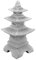 gartendekoparadies.de Steinlampe in Form Einer Pagode japanische Steinlaterne, H. 46 cm, 14 kg, Grau, frostsicher aus Steinguss für Außenbereich