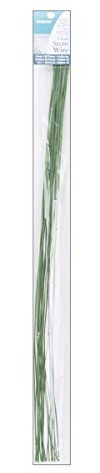 Panacea Cloth Covered Stem Wire 22 Gauge 18 20/Pkg-Green
