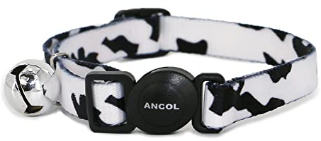 Ancol Camouflage Cat Collar with safety buckle blk&White