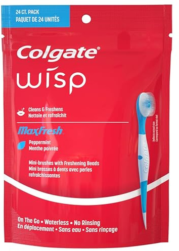 Colgate Wisp Portable Mini-Brush Optic White, Coolmint, 24 Count