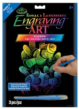Royal Brush RAINFL-24 Rainbow Foil Engraving Art Kit, 8-Inch by 10-Inch, Clownfish