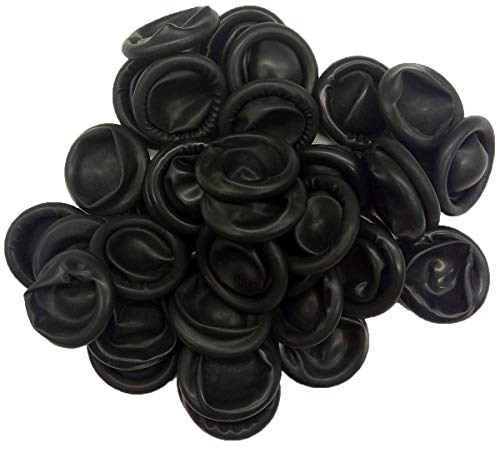 Aituo 500 PCS Medical Schutz Service Einweg Latex-Fingerlinge Industrie Sicherheit Fingerspitzen Handschuhe, Schwarz, 500