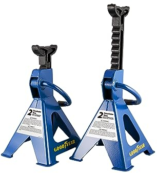 Goodyear GOD1251 Set di 2 Cric in Acciaio, Fino a 2 tonnellate