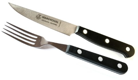 Brotzeitbesteck POM 2 tlg. Besteck - Set bestehend aus: Brotzeitmesser + Brotzeitgabel Solingen # 82 45 00