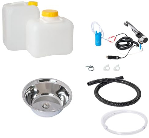 12V Camping Reisemobil Wohnmobil Miniküche Wasseranlage Imbisswagen Verkaufsanhänger Campingküche Bausatz Spüle 28 cm London N T4 T5 T6(ad-ideen)