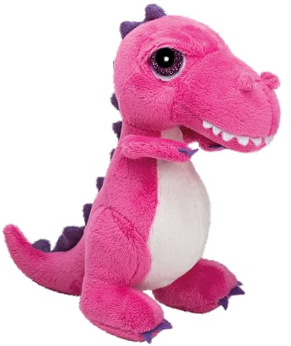 Li'l Peepers 14368 Tyrannosaurus-Rex Dinosaurier von Suki Gifts, Rosa 18 cm