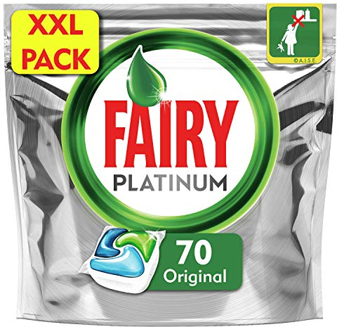 Fairy Platinum Original DishWasher Tablets, 70 Tablets