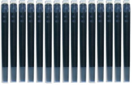 15 x PARKER QUINK Ink CARTRIDGES Blue Black