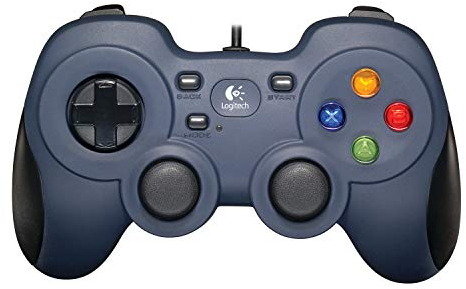 Logitech F310 kabelgebundenes Gamepad, Controller mit Konsolenartigem Layout, 4 Tasten D-Pad, XInput/DirectInput, Komfortable Griffflächen, 1,8 m Kabel, PC - Blau/Grau