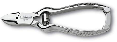 3 Claveles - Alicate Pedicuro, Acero De Carbono, 4,5 Cm, Gris