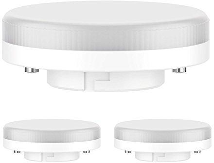 ledscom.de 3 Stück GX53 LED Leuchtmittel, warmweiß (2700 K), 6,2 W, 509lm, 97°, matt