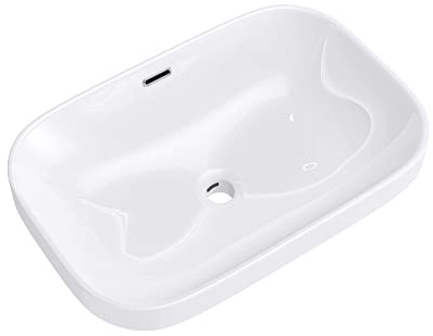 Mai & Mai Lavabo da Incasso 61.6X41.5X16.5cm, Lavabo Sottopiano Lavandino Bagno in Ceramica Nano Rivestimenti inclusi, Brüssel5082