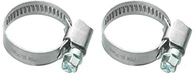 Cornat Schlauchschelle - Ø 16 - 25 mm Spannweite - 9 mm Bandbreite - 2 Stück im Set - Aus rostfreiem Edelstahl / Schlauchklemme / Schlauchbefestigung / T308302 | Aus rostfreiem Edelstahl – Schlauchklemme – Schlauchbefestigung – für Befestigung – Ø 16 – 9 mm Bandbreite