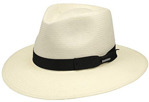 Stetson Tokeen Toyo Traveller Strohhut UV-Schutz 40 Damen und Herren Frühling Sommer Natur XL (60-61 cm)