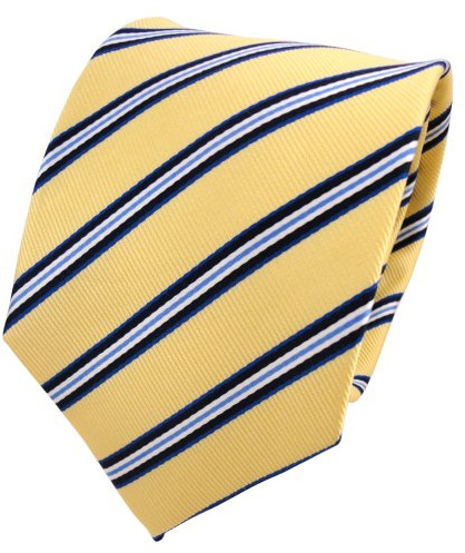 TigerTie Designer Seidenkrawatte in gestreift - Breite 8 cm