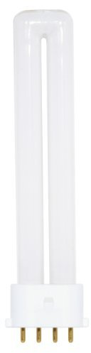 Satco S8365 4100K 9-Watt 2G7 Base T4 Twin 4-Pin Tube for Electronic and Dimming Ballasts by Satco