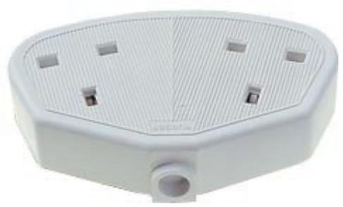 2GANG 9422WNB Gummi 13A Steckdose