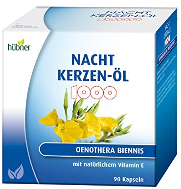 Hübner Nachtkerzenöl Kompakt | Hochdosiert, 1000mg | Hautgesundheit & Schutz | 90 Kapseln