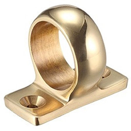 Zoo Hardware Quality Solid Sash Window Eye Ring Pull Lift + Screws (Polished Brass)