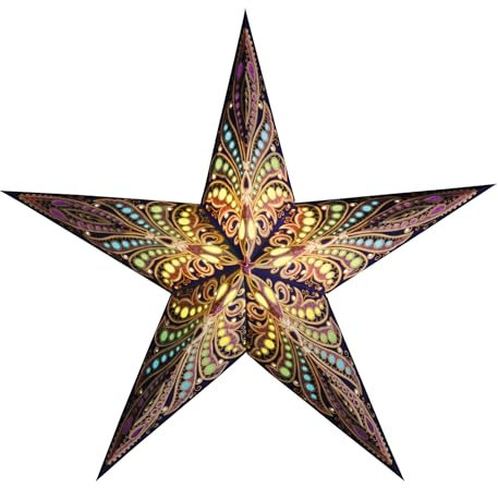 starlightz Papierstern QUEEN OF TAHITI 60 cm Lampenschirm, Fensterdeko, Weihnachtsstern, handgemacht - das Original aus Indien