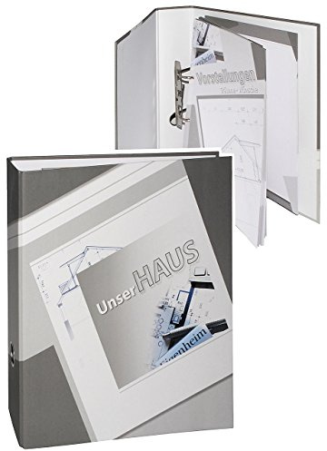 alles-meine.de GmbH A4 Ringbuch/Ordner/Fotoalbum - unser Haus - incl. Einlagen für Planung Hausbau & Umbau & Renovierung/Eigenheim - Bautagebuch - Bauabschnitte - Richt..