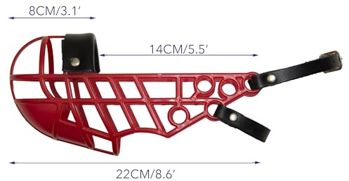 Don Pare Maulkorb 111 In Rot ? Der Kennel Maulkorb Für Whippets ? Auch Ideal Als Transportmaulkorb, Von Amathings