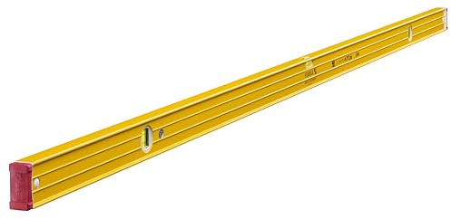 STABILA Niveau Type 96-2, 200 cm, profilé aluminium extra-rigide, 1 fiole horizontale, 2 fioles verticales, embouts amortisseurs, antidérapants intégrés, Made in Germany
