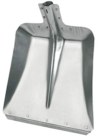 Kerbl Aluschaufel Größe 9 (Breite 36 cm, Gartenschaufel/Stallschaufel, aus Aluminium, mit verzinkter Stoßkante, Schneeschieber, ohne Stiel) 2967
