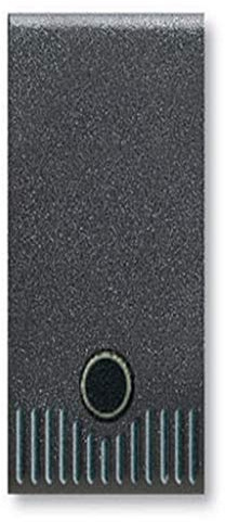 AVE Pulsante NA con Gemma Illuminabile Nero, 10A, USB, Ausiliario, 1 Adapter, 10A, Nero, moderno, ADATTATORE DI CARICA
