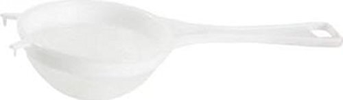 Chef Aid 7cm Wide Nylon Mesh Plastic Strainer in White-Ideal for Draining, Straining, and Washing, Fruits, Vegetables, Salads and More- BPA FREE, Dishwasher Safe