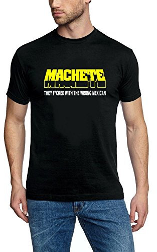 Coole-Fun-T-Shirts T-Shirt MACHETE Slimfit, schwarz, XXL, 10671_schwarz-slimfit_GR.XXL