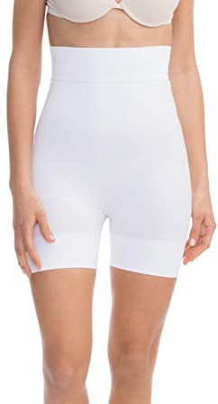 Farmacell 602 (Vit, S) Shapewear Shorts Dam Korta med Magkontroll, Bum Lift, Made in Italy