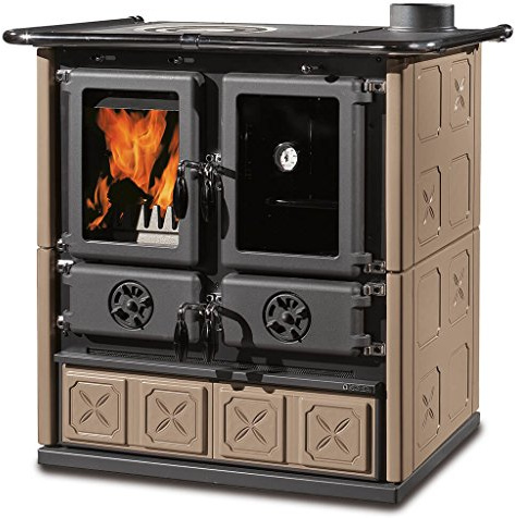 La Nordica Rosetta Maiolica Cuisinière en Fonte - Poêle au Bois - Tortora - Chauffage - HEATING_STOVE