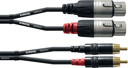 Cordial CFU 3 FC Audiokabel XLR f-Cinch 3 m Rean Stecker