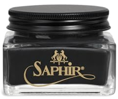SAPHIR Medaille d’Or Cordovan Cream-Natural Wax Polish for Leather Shoes & Boots - Black