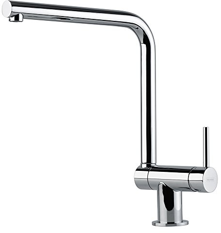 FRANKE Neptun Style Window Küchenarmatur Einhand-Spültischmischer Massive Edelstahlgehäuse, Festauslauf hartverchromt 115.0263.158,