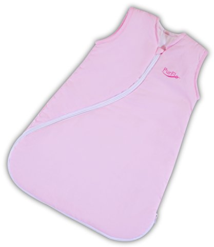 PurFlo Baby Schlafsack ohne Ärmel, 2,5 Tog (Hellrosa, 3-9 Monate)