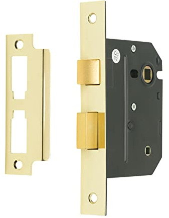 Sterling MLB330 3-inch/76mm 3-Lever Bathroom Sashlock - Brass
